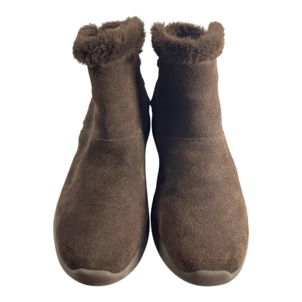 Skechers Cozy Women’s Brown Faux Fur-Lined Ankle Boots - Size 10
